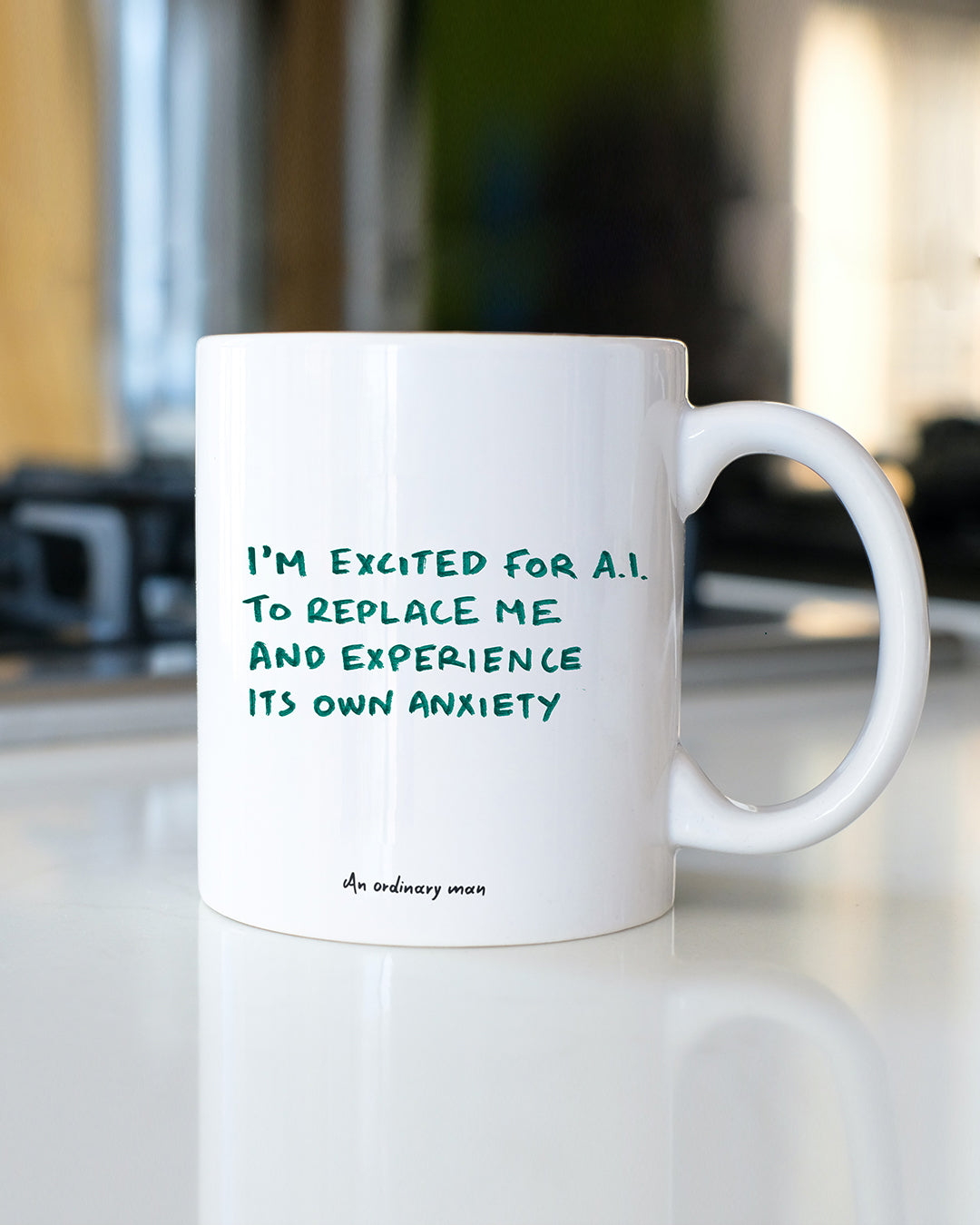 White Glossy Mug - I'm Excited For A.I. To Replace Me And Experience Its Own Anxiety